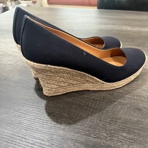 NEW J Crew Factory Canvas Espadrille Wedges